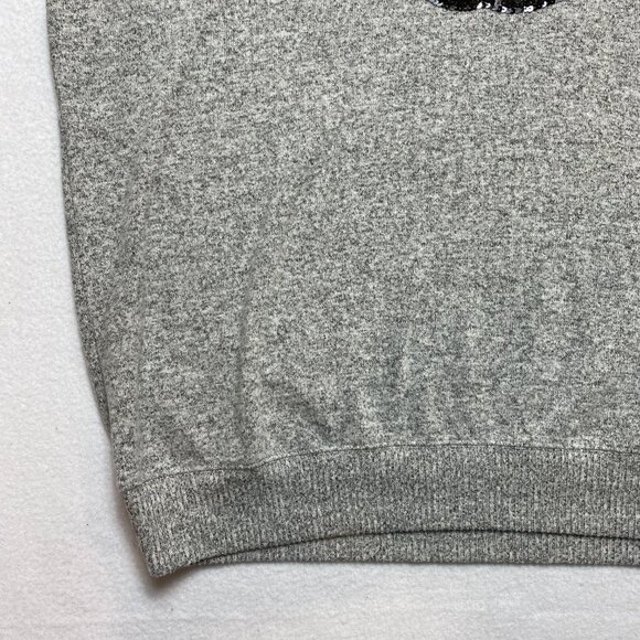 Torrid Sequin Lip Knit Sweater Women's 2X Gray Super Soft Cowl Neck NEW - Picture 4 of 11